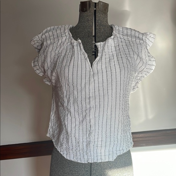 Joie Tops - Joie White Flutter Sleeve Blouse